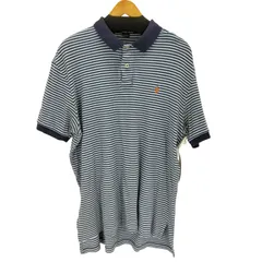 ポロバイラルフローレン Polo by RALPH LAUREN ポニー刺繍 コットンマルチボーダーポロシャツ メンズ import：L 