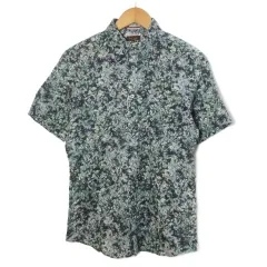 ポールスミスコレクション PAUL SMITH COLLECTION 美品 総柄 花柄 コットンボイルシャツ 半袖 M グリーン系 /X
