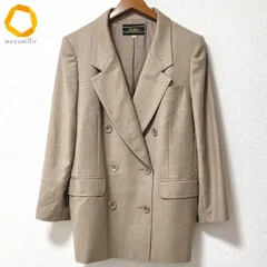 #wnc レリアン Leilian ジャケット 13+ 茶系 ダブルボタン イタリア製生地 大きいサイズ レディース [963486]