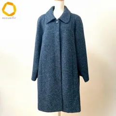 #wnc レリアン Leilian コート 15 紺系 ツイード 大きいサイズ 美品 レディース [984465]