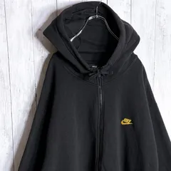 【海外モデル】ナイキ NIKE フルジップパーカー 胸元 ワンポイント刺繍 ブラック #108