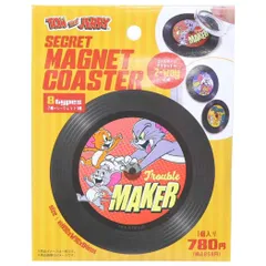 【メール便】トムとジェリー 磁石 シークレットマグネットコースター 全8種の内どれか1個 レコード ワーナーブラザース ティーズファクトリー コレクション雑貨 キャラクター グッズ 