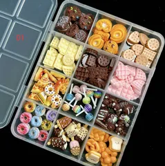 カラフルネイルデコ DIY スマートフォンケース用 クッキー・チョコ・フルーツ・アイスモチーフ デコレーションパーツ