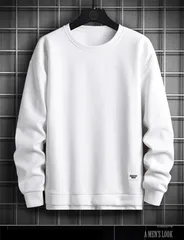 トレーナー メンズ 即購入OK 切り替え クルーネック シンプル ゆったり トップス プルオーバー 無地 カジュアル スウェット 長袖 秋新作min#