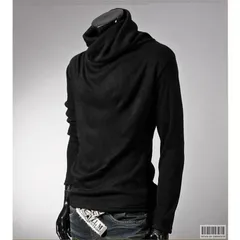 ニット トップス 即購入OK メンズ タートルネック セーター ニットセーター ボリュームネックニット 長袖 ニット 無地 カジュアル ゆったり メンズファッション おしゃれ シンプルmin#