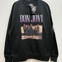 新品 未使用 タグ付き オフィシャル BON JOVI ボンジョヴィ トレーナー スウェット Lサイズ バンドTシャツ メンズ 長袖 バンティー ブラック ロンT ロンティー ロック メタル プルオーバー 裏起毛 冬服 公式 ボンジョビ