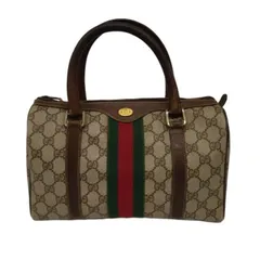 [東店85-2791-2512] [店舗併売]GUCCI オールドグッチ ミニ ボストンバッグ シェリーライン ヴィンテージ