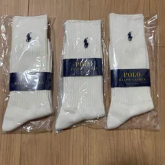 日本製 メンズ POLO RALPH LAUREN ポロ ワンポイント クルーソックス 3足セット