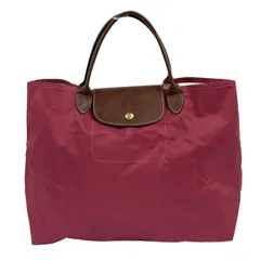 LONGCHAMP(ロンシャン) トートバッグ ル・プリアージュオリジナル ピンク×ブラウン 折りたたみ レザー