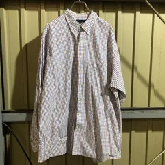1243 TOMMY HILFIGER 長袖シャツ ブルー レッド ホワイト 34/35 L〜XL トミーヒルフィガー ドレスシャツ チェック柄 古着卸 アメリカ仕入
