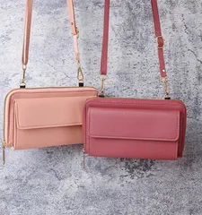 スマホショルダーバッグ  タッチ操作対応  斜めがけ 軽量  財布一体型 レディース 旅行 コンパクト おしゃれ 斜め掛け