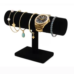 ディスプレイ スタンド 腕時計 アクセサリー ブレスレット ジュエリー ウォッチ 収納 展示用 (１段ブラック) [１段ブラック]
