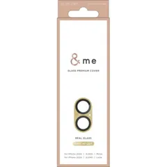 エレコム iPhone16 iPhone16Plus カメラフィルム ガラス カメラ全体保護 全面グリッター 高透明 表面硬度10H 指紋防止 飛散防止 カメラレンズ保護カバー &me カフェオレ PM-A24AFLLP6BE