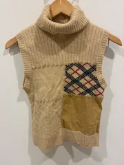 R00593｜BURBERRY｜beige｜バーバリー｜ニットベスト｜ウール｜レディース｜Y2K｜90S｜古着｜ヴィンテージ｜大人気｜一点物｜フォロー割あり
