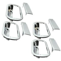 HTharros NEW キャンター ドアハンドル カバー 三菱 ふそう 用 ドアグリップ メッキ ガーニッシュ 両面 テープ 2t トラック 左右 2セット