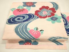 平和屋着物○本加賀友禅作家 能川光陽 白山紬 色留訪問着 枝花文 正絹