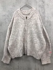 CLASSICAL ELF クラシカルエルフ Javaジャバコラボ 着こなし自由自在。2wayダブルジップ ミックスニットブルゾン ジャケット sizeM/アイボリー ■■ レディース