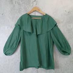 innowave イノウェーブ レディース トップス 半袖 ブラウス グリーン XSサイズ 〇□