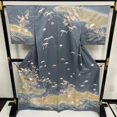 付下げ 金彩 友禅 紋無し 上品な染め 訪問着 正絹 着物 MK-2502