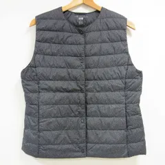 UNIQLO ユニクロ ウルトラライトダウン コンパクトベスト ヘリンボーン インナーダウン レディース 襟調節ボタン XL