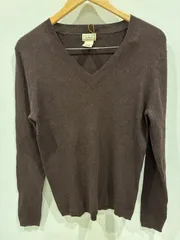 R00452｜L.L.BEAN｜ニット｜レディース｜茶色｜PIMA COTTON｜Y2K｜90S｜古着｜一点物｜ヴィンテージ｜大人気｜フォロー割｜カジュアル｜ストリート｜アメカジ｜ラクジュアリー
