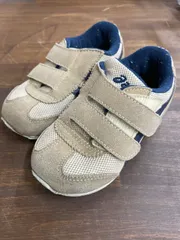 アシックス　ベビーシューズ　15㎝　ベージュ/ネイビー ベビーシューズ