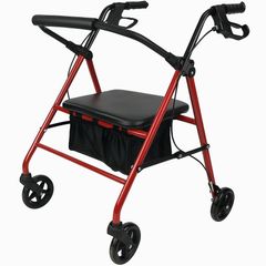 軽量わずか4KG 介助用車椅子 シルバーカー KG12 ワインレッド