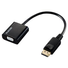 DisplayPort - VGA 변환 어댑터 ( DP ( 디스플레이 포트 ) 플러그 to 미니 D-Sub15pin 포트 ) 최대 해상도 1920×1200px Windows Mac 블랙 금속 쉘 구조 3중 실드 WUXGA