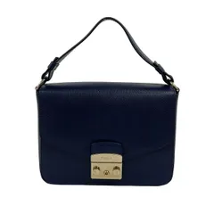 FURLA(フルラ) ハンドバッグ美品  メトロポリス ネイビー レザー