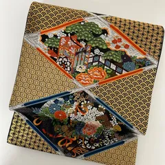 袋帯 正絹 唐織 文様 菱文 上品な加工 六通 MA-2692