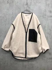 GALLARDAGALANTE NAVY ガリャルダガランテネイビー パイピングボア ジャケット sizeF/アイボリー ◆■◎レディース