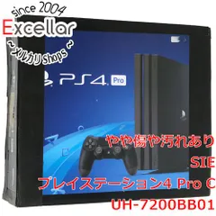[bn:5] SONY　プレイステーション4 Pro 1TB ジェット・ブラック　CUH-7200BB01　コントローラー・ゴム足なし・外箱いたみ 元箱あり