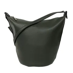 mila schon(ミラショーン) ショルダーバッグ - ダークグリーン×黒 レザー