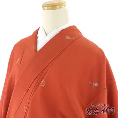 小紋 小紋着物 袷 レディース 正絹 薄朱 星 モダン柄 身丈157cm 裄丈64cm カジュアル 街歩き 普段着 お稽古 S～Mサイズ相当