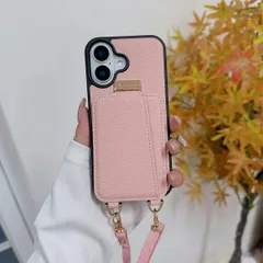 【数量限定】マグネット 背面鏡付き 自吸式開閉 人気 内蔵 携帯カバー カバー 女性 iPhone16 上品 保護 カードポケット 斜めショルダーストラップ付き（長さ調整可能）耐衝撃 スタンド機能 ファッション手帳型 リストバンド 高質PU(超繊皮革) iPh