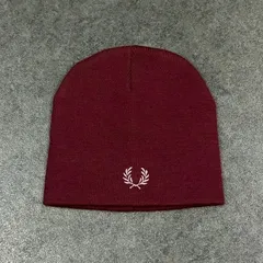 FRED PERRY フレッドペリー ヒットユニオン ビーニー ニット帽 ニットキャップ 月桂樹 刺繍 ボルドー ユニセックス 小物 C722