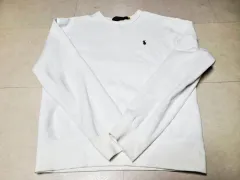 ポロ 裏起毛 白 スウェット Tシャツ L ホログラムタグ モデル ポール1258