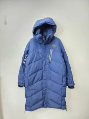 アンブロ ロングダウンジャケット ブルー