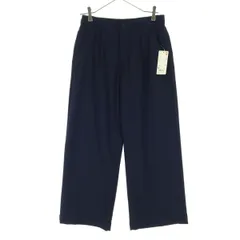 未使用 UNIQLO ユニクロ ワイド アンクルパンツ M ネイビー レディース 古着