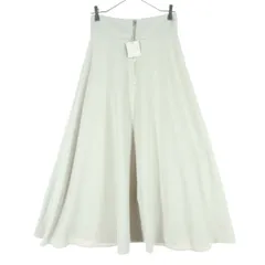 未使用 NICE CLAUP ナイスクラップ ロング丈 フレアスカート M ホワイト レディース 古着