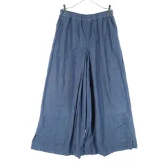 美品 niko and... ニコアンド ワイドパンツ L ブルー レディース 古着