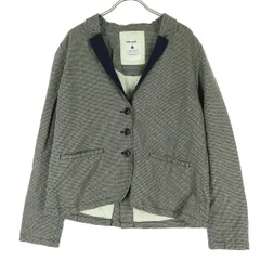 美品 niko and... ニコアンド 千鳥格子柄 長袖 テーラードジャケット 3 ブラック系 レディース 古着