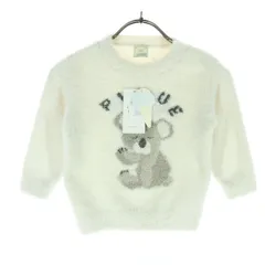 未使用 gelato pique ジェラートピケ アニマル柄 長袖 ルームウェア 80-90 ホワイト コアラ PBNT224410 キッズ 古着