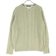 417EDIFICE フォーワンセブンエディフィス ケーブル編み 長袖 フィッシャーマン ニット MS ブラウン レディース 古着