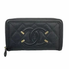 シャネル(Chanel) シャネル 財布・コインケース CCフィリグリー キャビアスキン ブラック シャンパンレディース