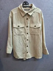 アイボリー コーデュロイ シャツ ジャケット