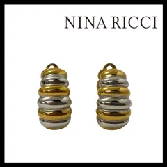 Y【NINARICCI】イヤリング ゴールド/金カラー シルバーカラー クリップ式 ニナリッチ (61992NY4a)