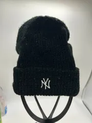 NEW ERA ニューエラ ベーシック カフニット NY ニューヨーク ヤンキース ロゴ 刺繍 ニット帽 ビーニー 帽子 キャップ ブラック