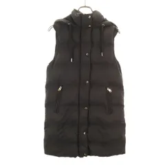 ZARA ザラ ロング 中綿ベスト XS ブラック レディース 古着