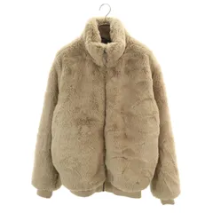 ZARA ザラ フェイクファー ジャケット M ベージュ メンズ 古着